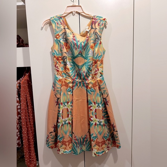love, Fire Dresses & Skirts - Love Fire peach cut out back Hawaiian dress